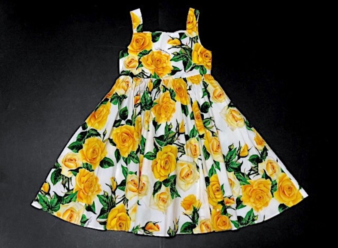 ドルチェアンドガッバーナ　ローズプリントワンピース　3Y (95-101cm) 早い者勝ち！新作【着用1回】 Dolce & Gabbanaドルチェ