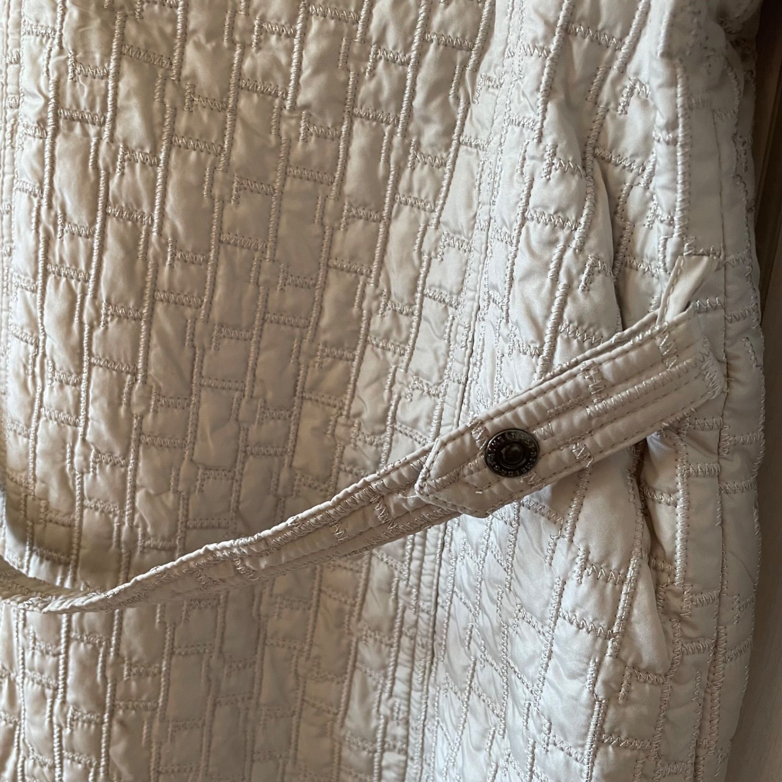 TS-106 St.ALMEIDA エレガントデザイン キルティング ジャケット Lサイズ ゆったり ドットボタン 長袖 アウター おしゃれ 上着 SIROKUMA-CORPORATION_COM