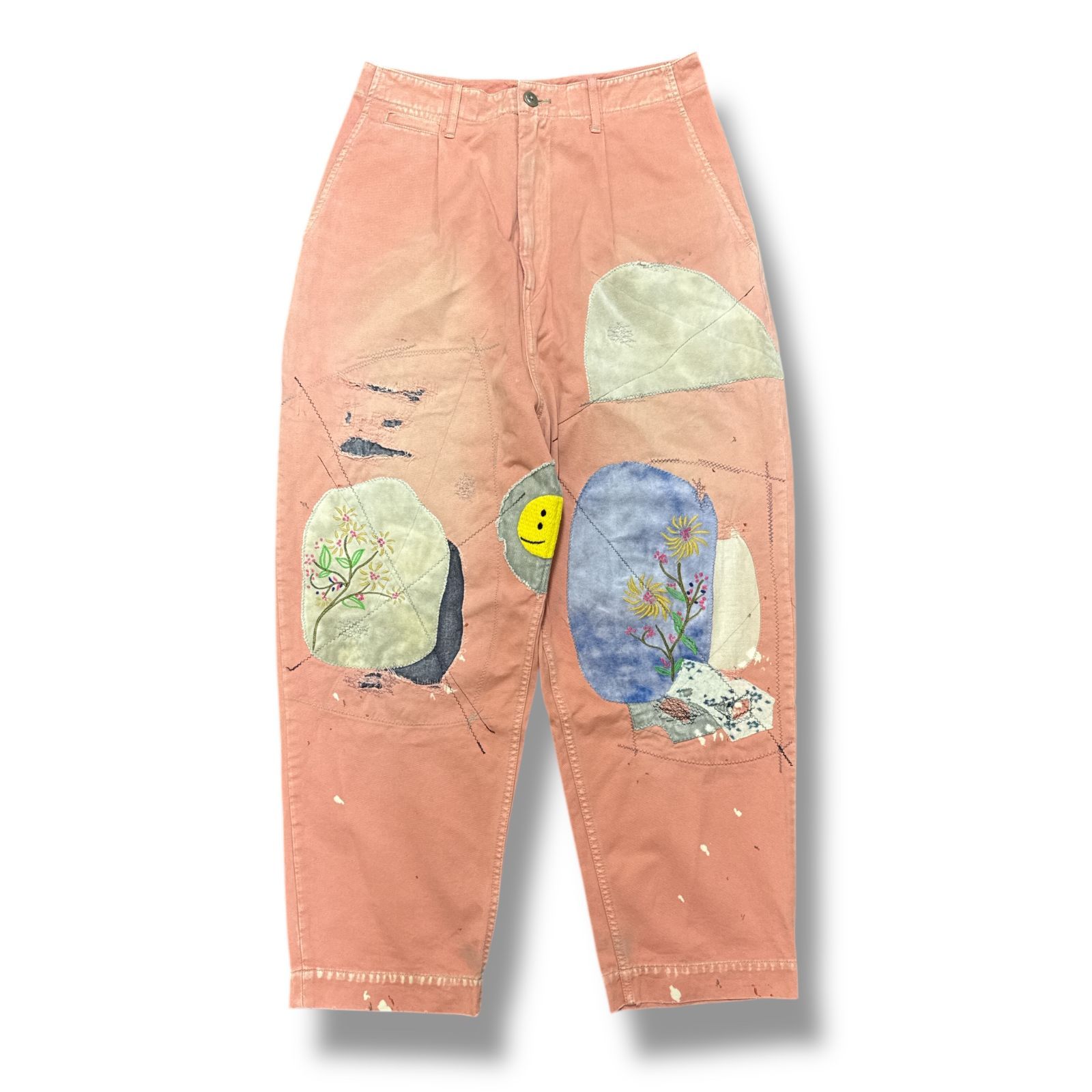 KAPITAL KARAGI HIGH WEST NEAM PANTS GYPSY PATCH REMAKE