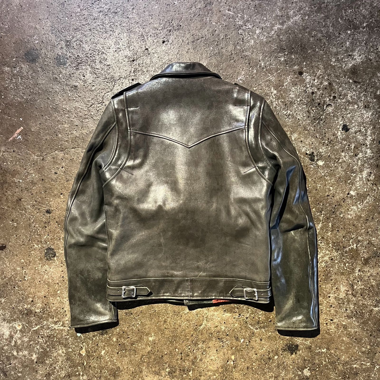 RUDE GALLERY BLACK REBEL ホースハイドダブルライダースジャケット 