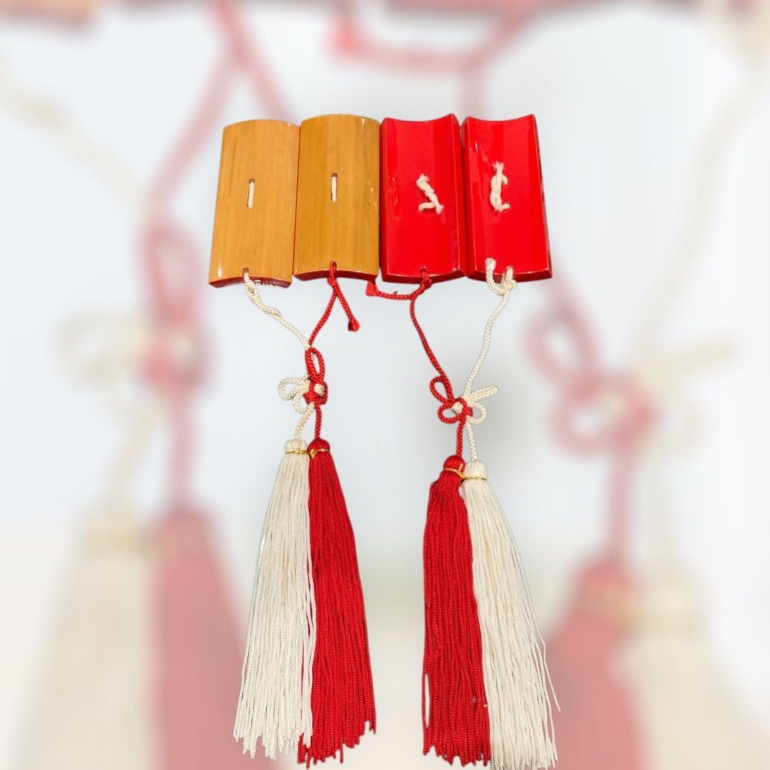 琉球舞踊 小道具 四つ竹 琉球漆器 沖縄 楽器 沖縄伝統工芸 レトロ アンティーク インテリア KB25(出)19