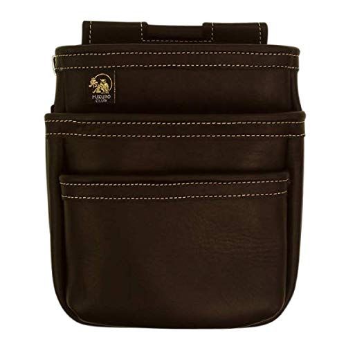 ふくろ倶楽部 朱雀 腰袋 大 3段 黒 SZ-875-3 ブラック