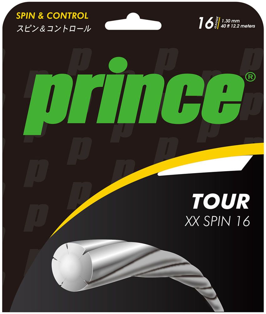 プリンス Prince テニス ツアー XX スピン 17 5ヶセット 硬式テニス ガット ストリング 部活 チーム クラブ トレーニング ラケット メンテナンス スピン 日本人向け 7JJ024 165 ブラック