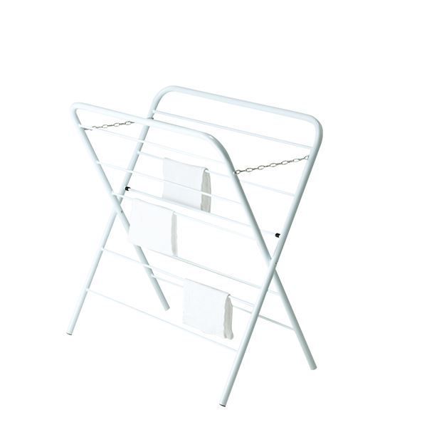 雑巾掛け タオルスタンド X型 30枚掛け 幅80×奥行44.5×高さ81cm 折りたたみ式 〔業務用 施設 店舗〕