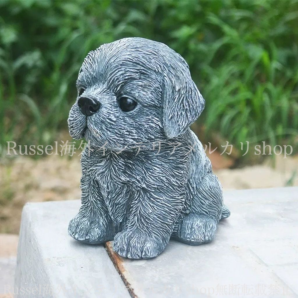 木製 黒檀 犬 オブジェ 置物 木製黒檀犬オブジェ置物