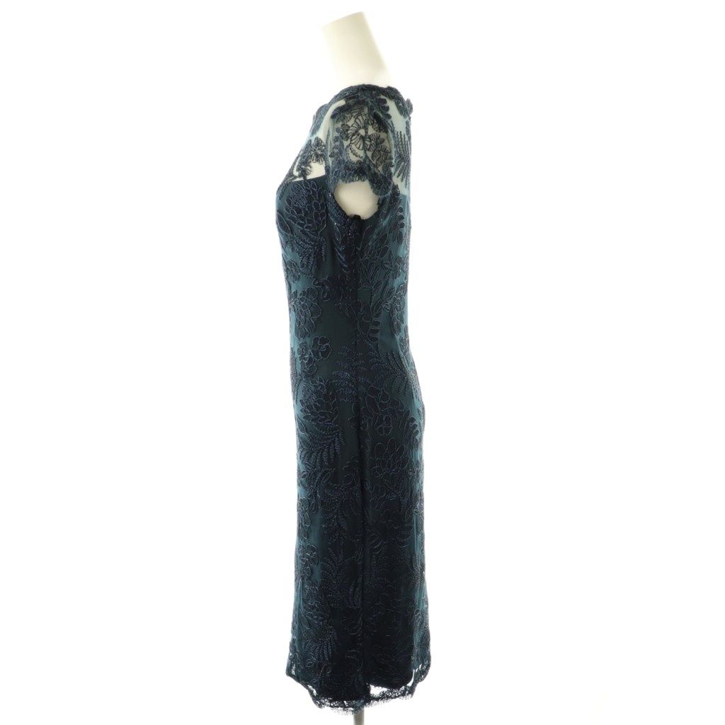 タダシショージ TADASHI SHOJI 花柄レース半袖ワンピース 膝丈