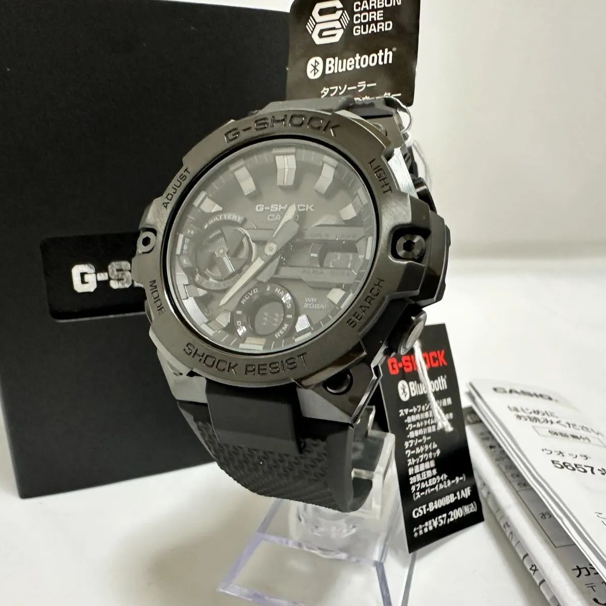 CASIO カシオ G-SHOCK Gショック G-STEEL ソーラー オールブラック GST-B400BB-1AJF - メルカリ