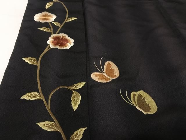 平和屋着物○こむさでもーど・COMME CA DU MODE 訪問着 刺繍 花蝶文 暈  