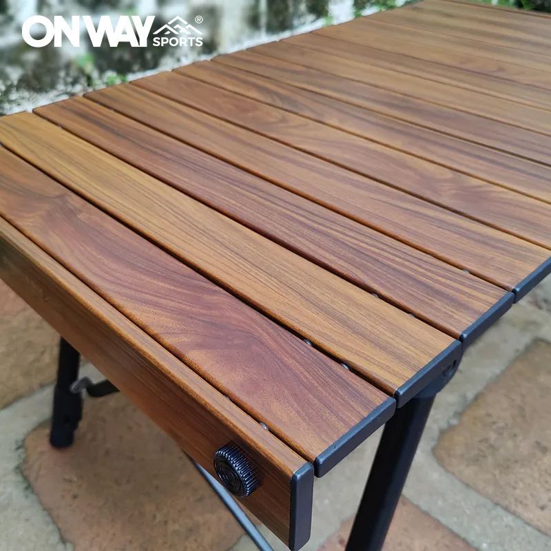 オンウェイ ３WAYアルミウッドロールテーブル Lサイズ OW-C1260-BR ONWAY SPORTS 3WAYアルミウッドロールテーブル Lサイズ OW