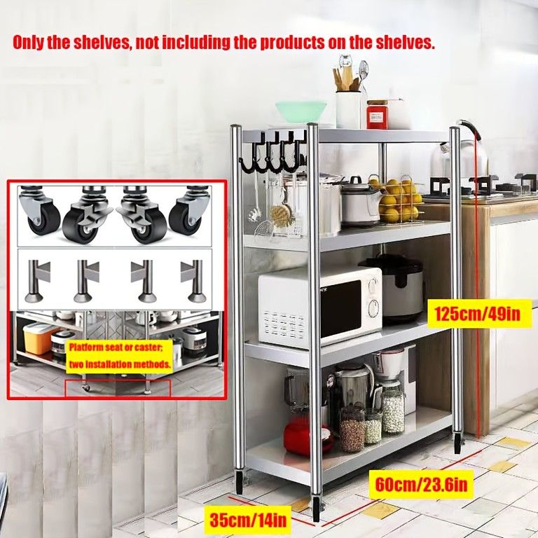 ステンレス製 キッチンワゴン