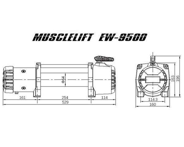 マッスルリフト MuscleLift 24V 9500LBS 電動ウインチ ワイヤーロープ T-MAX(TMAX）社製 オフロード 4X4 4WD  クロカン ハンマーマックス - メルカリ