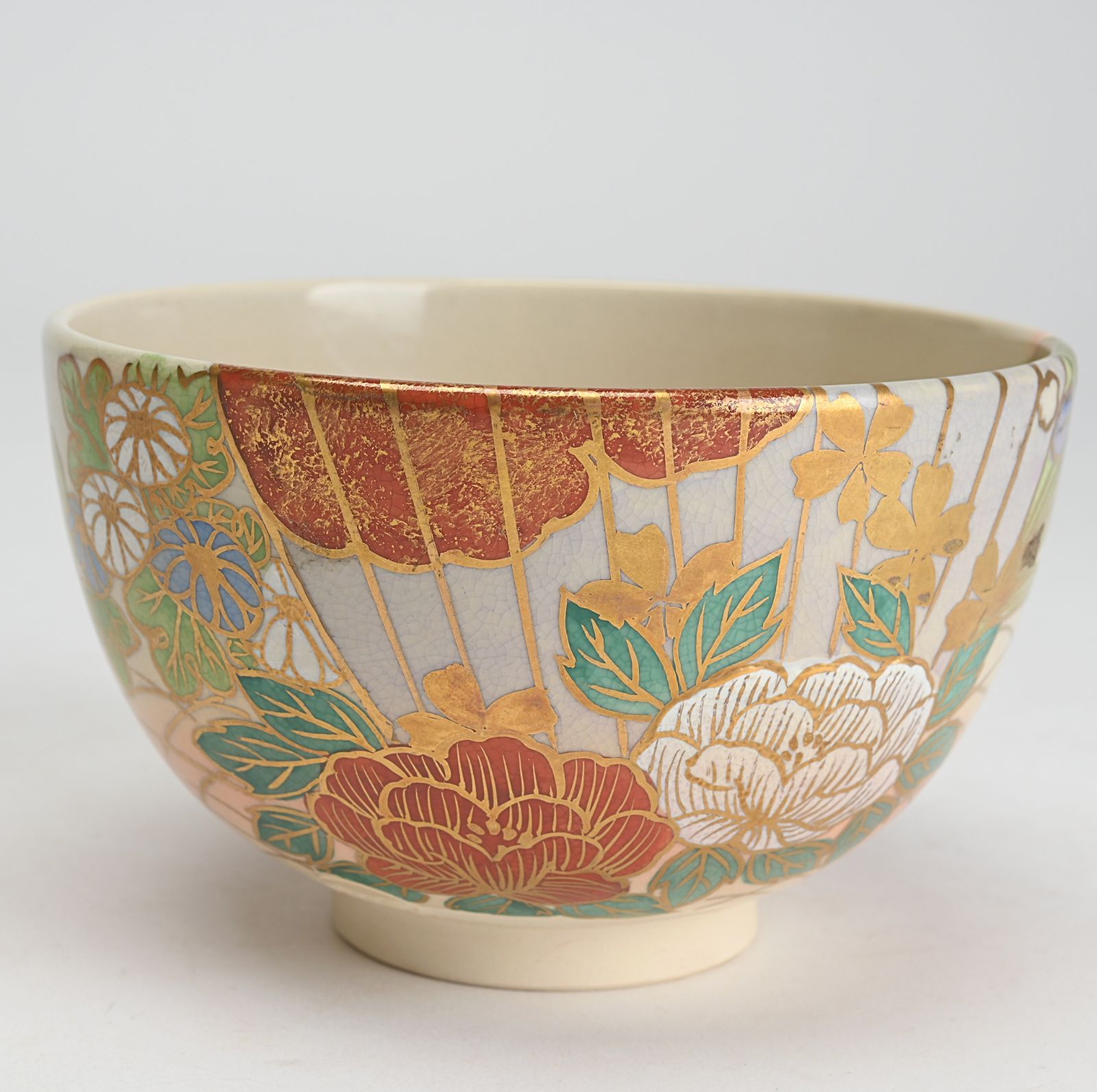 川本了生 弥七田織部 馬盥茶碗 共箱 茶道具 T75 茶碗 『弥