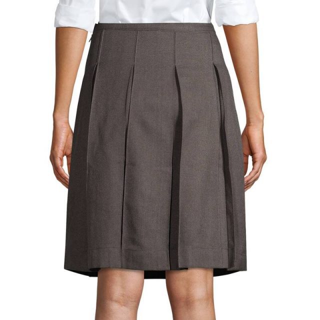 ランズエンド スカート ボトムス レディース Plus Size School Uniform Box Pleat Skirt Top of Knee Black 送料無料 ランズエンド レディース スカート ボトムス Plus Size