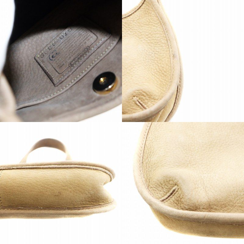 コーチ COACH エルゴ ヌバック ハンドバッグ スエード ベージュ 4399  