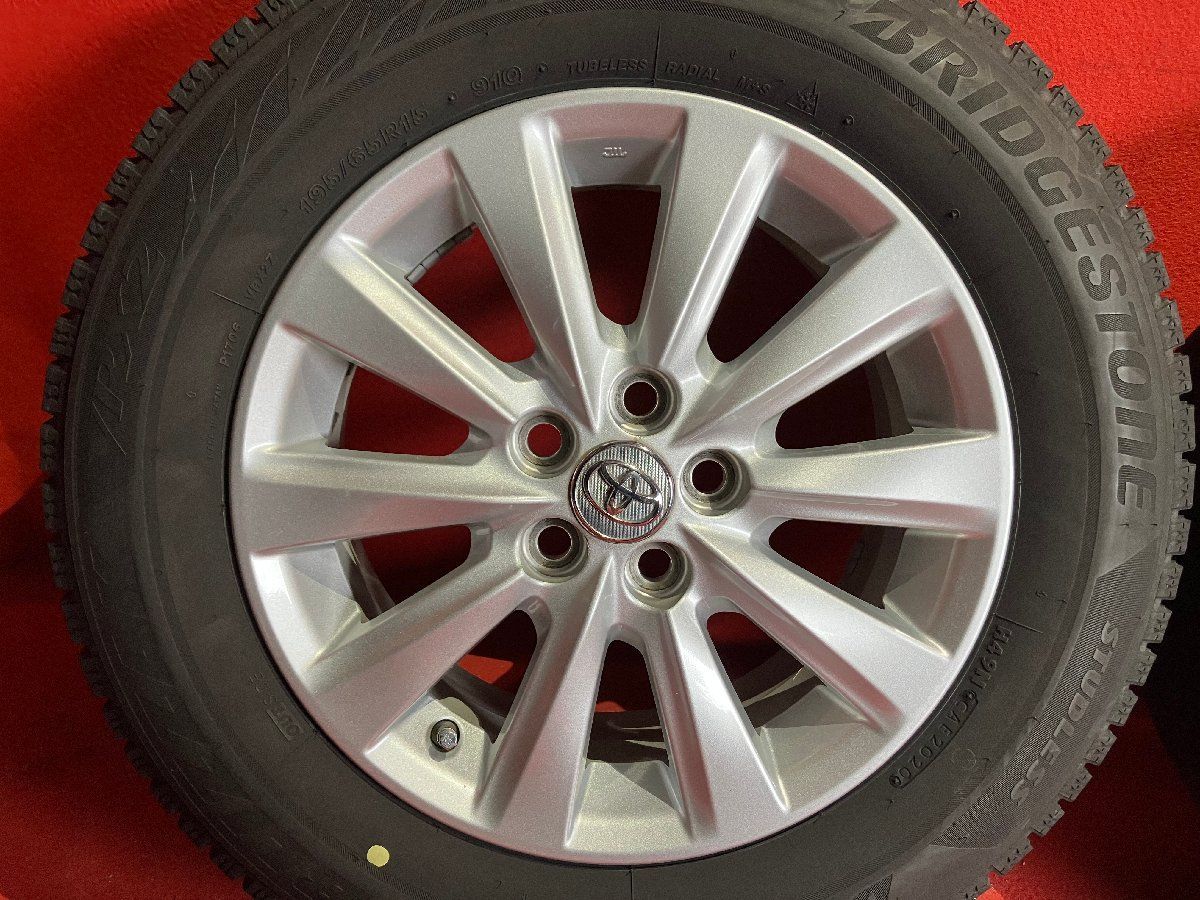 中古スタッドレスタイヤホイールセット【195/65R15 BRIDGESTONE VRX2】[トヨタ純正 プリウス、アリオン、ウィッシュ等]4本SET