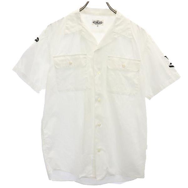 キャリー オープンカラー 半袖 シャツ M 白 CALEE メンズ 【中古】  【230601】 メール便可