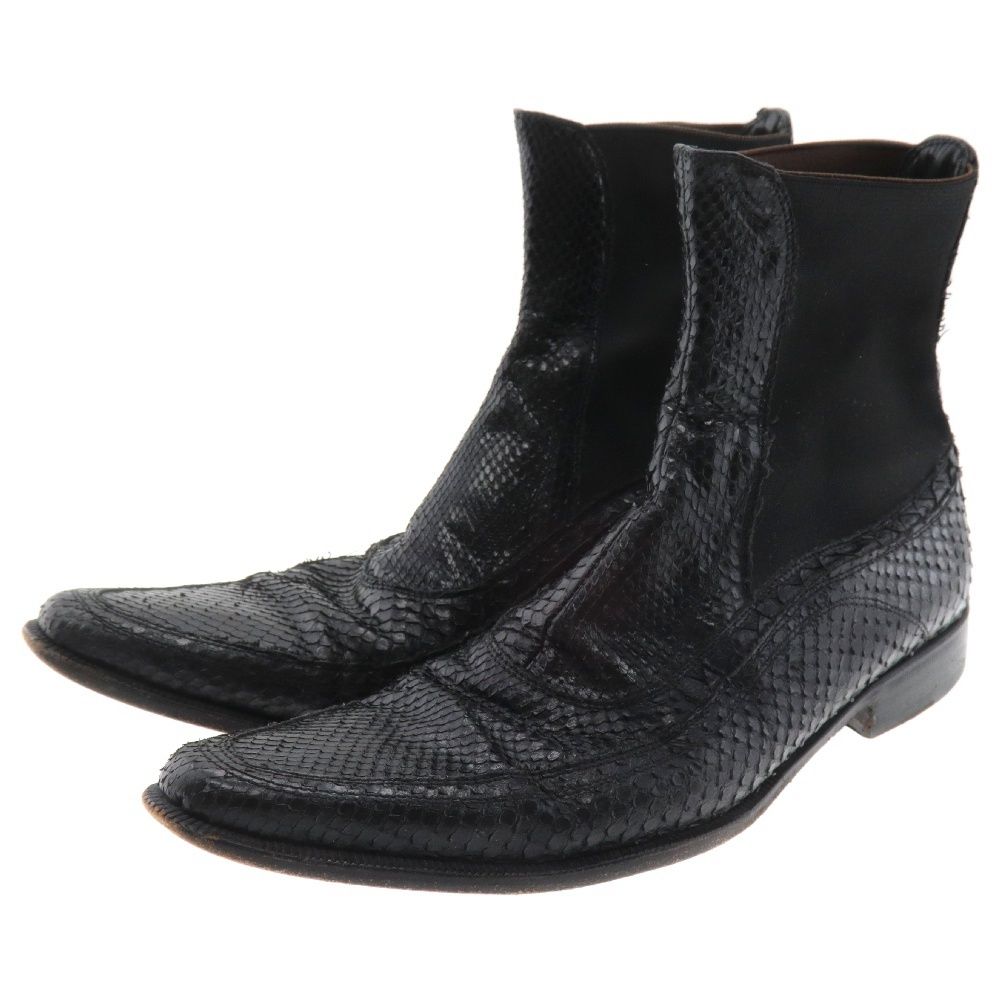 DOLCE&GABBANAサイドゴアブーツ Dolce&Gabbana ショート/サイドゴアブーツ 黒レザー Ankle Boots