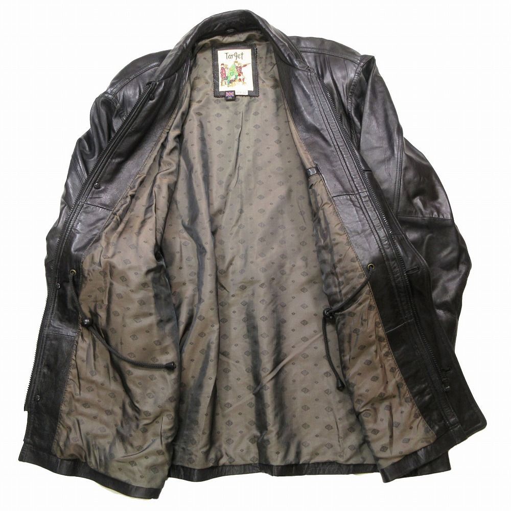 美品☆target/ラムレザージャケット/短丈/ヴィンテージ/大きいサイズ Vintage Target ターゲット ラムレザー ジャケット コート ステン