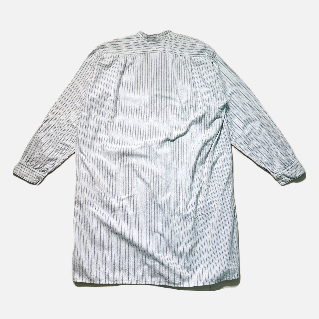 グランパシャツ プルオーバー 長袖シャツ ストライプ   古着 【UR-0015】