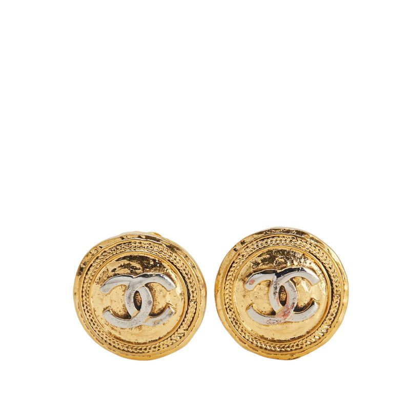 シャネル ココマーク ラウンド ゴールド シルバー メッキ レディース CHANEL 1-0233282