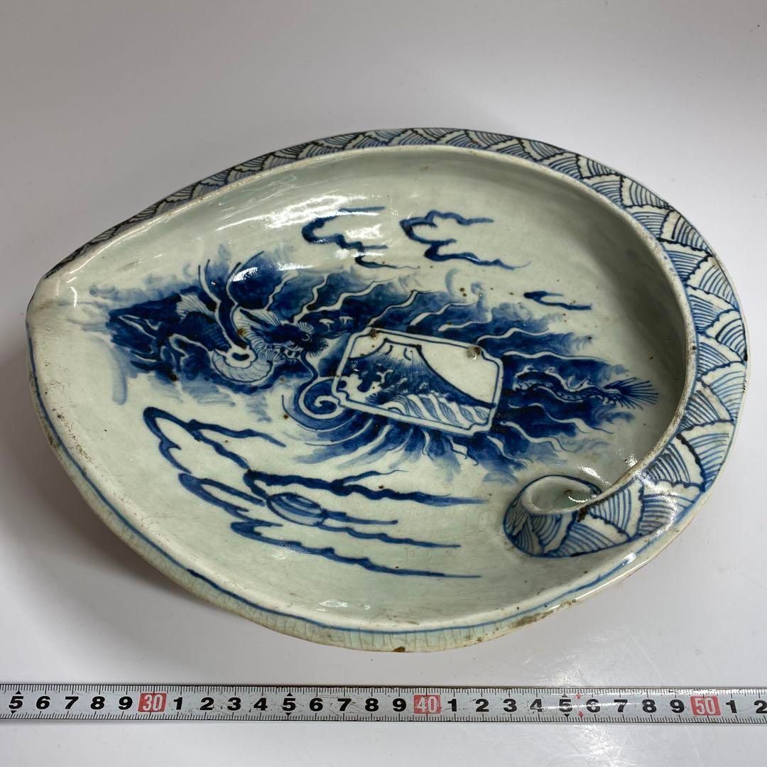 古伊万里　鮑形大皿　横幅約29.8㎝　東Y6-0606① 古伊万里 鮑形大皿 横幅約29.8㎝ 東Y6-0606①