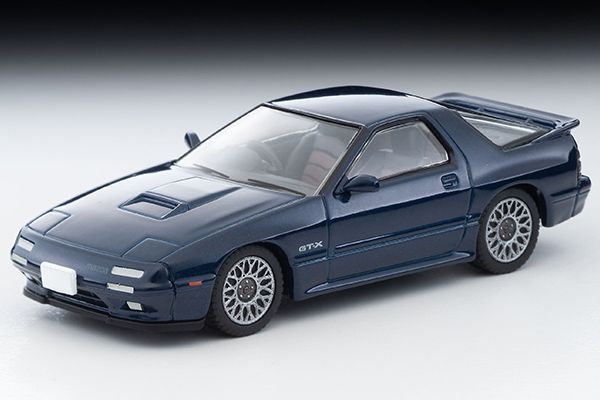 マツダ サバンナRX-7 GT-X（紺）90年式 LV-N192g【トミーテック社1/64