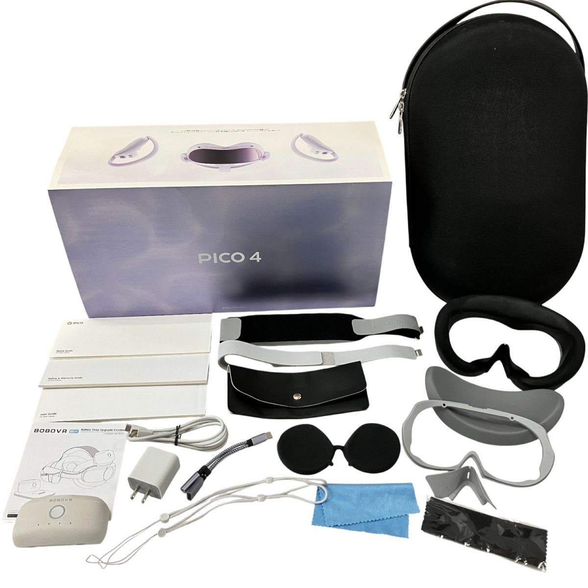 PICO 4 Series 8 G 256 GB VR ヘッドセット ゴーグル グリップカバー バッテリー付き ゲーム 家電