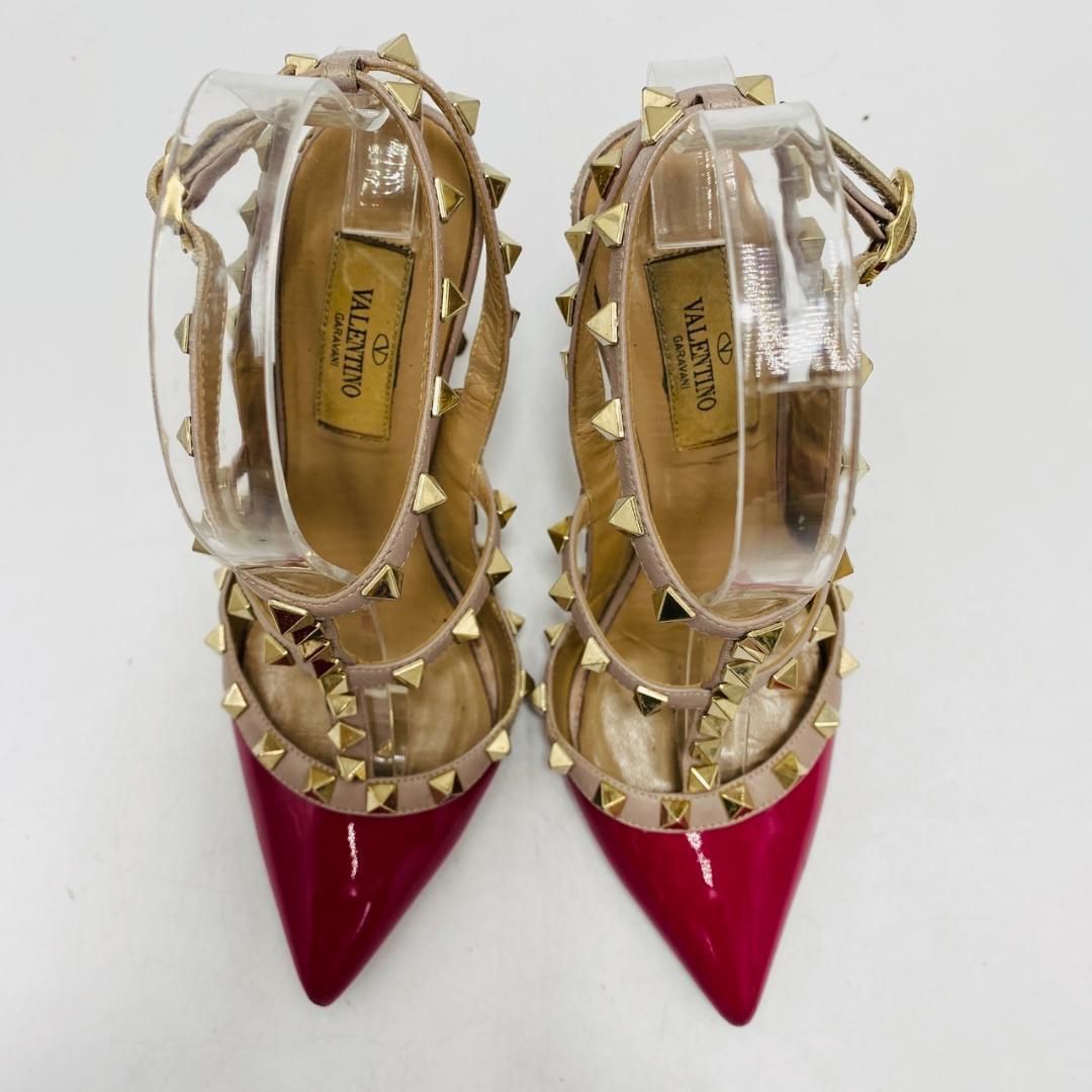 VALENTINO GARAVANI スタッズ付きハヒール36 ブラウン VALENTINO GARAVANI スタッズ付きハヒール36 ブラウン