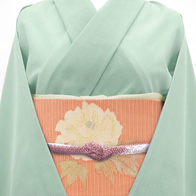 中古】 夏物 名古屋帯 リサイクル 正絹 絽綴れ 絽 綴れ 八寸 金