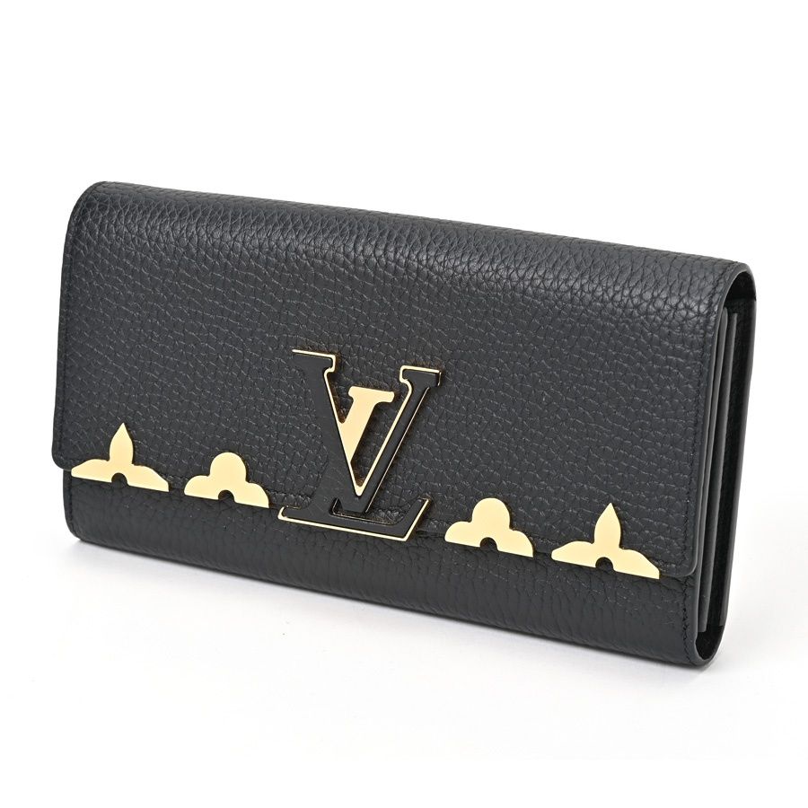 ルイヴィトン / LOUIS VUITTON ポルトフォイユ カプシーヌ M64551 トリヨンレザー ブラック/ゴールド 【中古】 商品番号  S-155656 - メルカリ