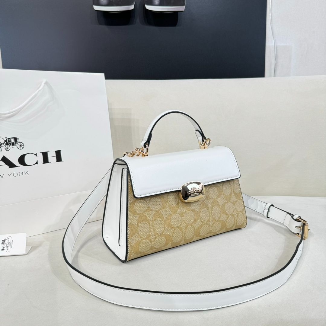 COACH （コーチ）ハンドバッグ 【安心鑑定機能付】 COACH】コーチ レザー ミニ ローワン パテント サッチェル