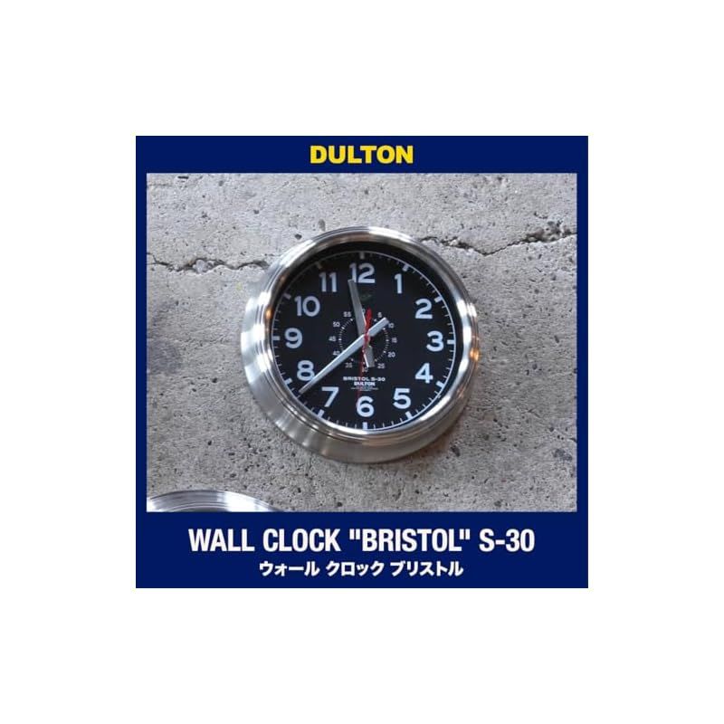 在庫セール ダルトン Dulton ウォール クロック ブリストル S-30 ブラック 存在感ある掛け時計 大人のインテリア 直径305mm 奥行65mm K725-925BD 1
