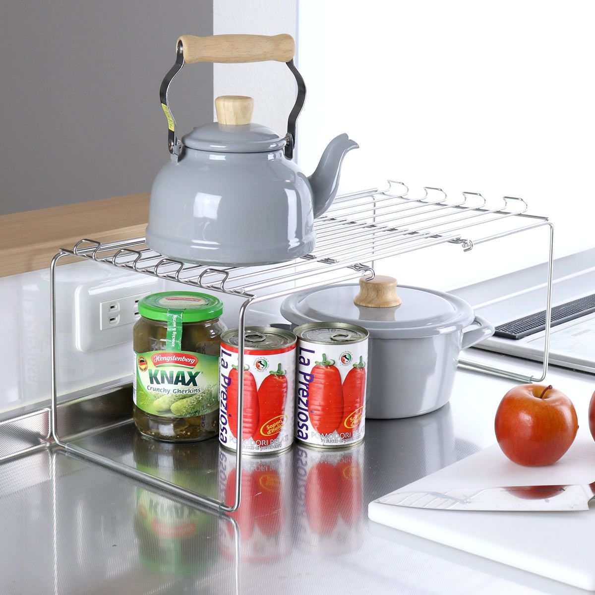 キッチンラック スライド棚 ワイド 幅35～50cm 伸縮 （ 日本製