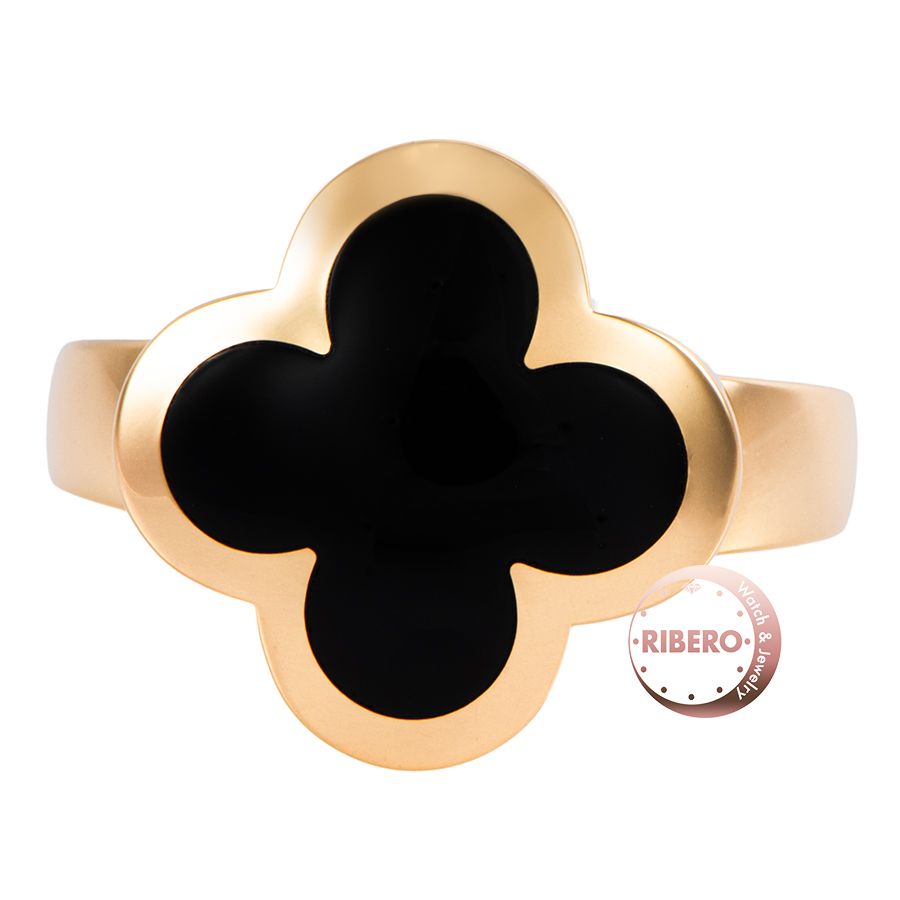 Van Cleef - Arpels ヴァンクリーフ＆アーペル ピュア アルハンブラ リング 指輪 11号 ゴールド ブラック