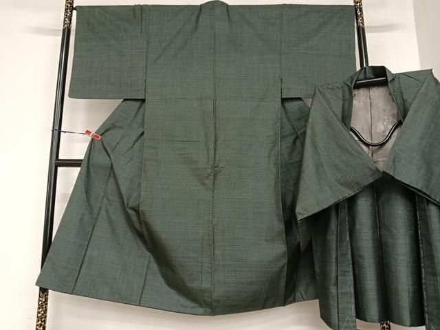 平和屋着物●男性 本場大島紬 アンサンブル 100亀甲 総詰め 正絹 AABA8820zg