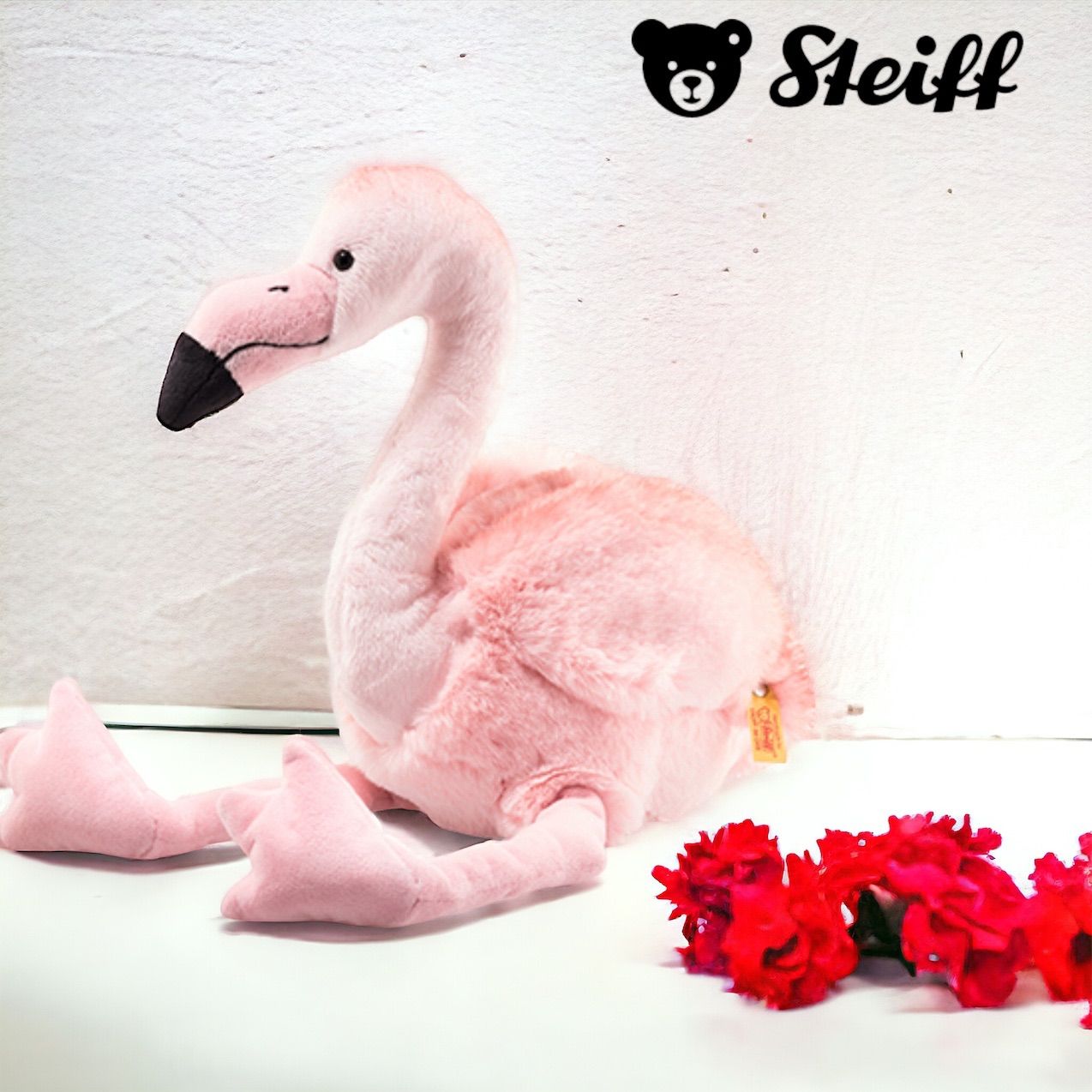 正規品】シュタイフ フラミンゴのピンキーぬいぐるみ コレクション プレゼント Steiff Pinky dangling flamingo 誕生日  出産祝い 簡単ラッピング対応 - 公式初売