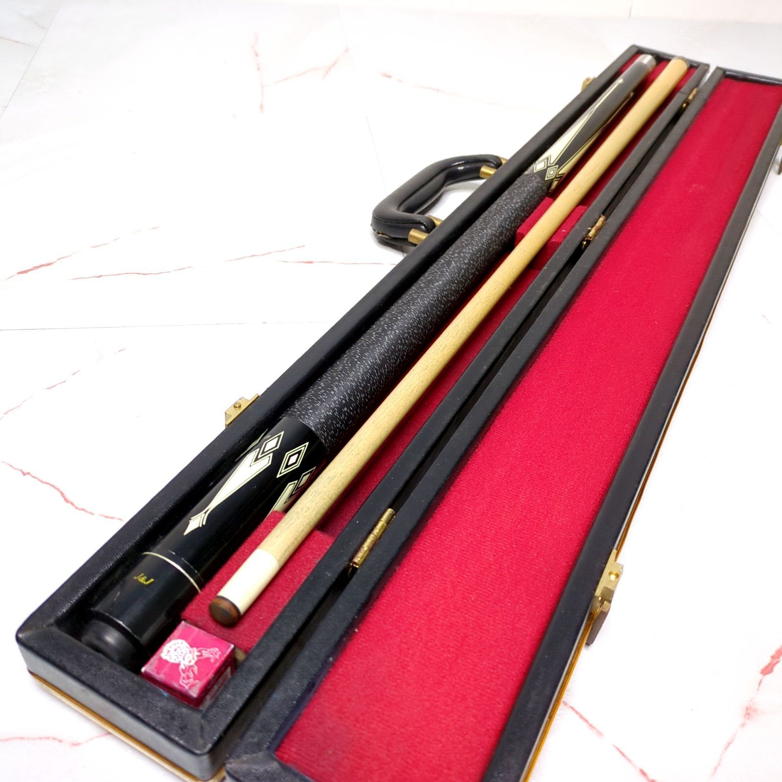 J-J ビリヤード キュー ケース付き ビリヤードキュー スポーツ 趣味 練習 試合用 cue stick ケース付 バット シャフト セット