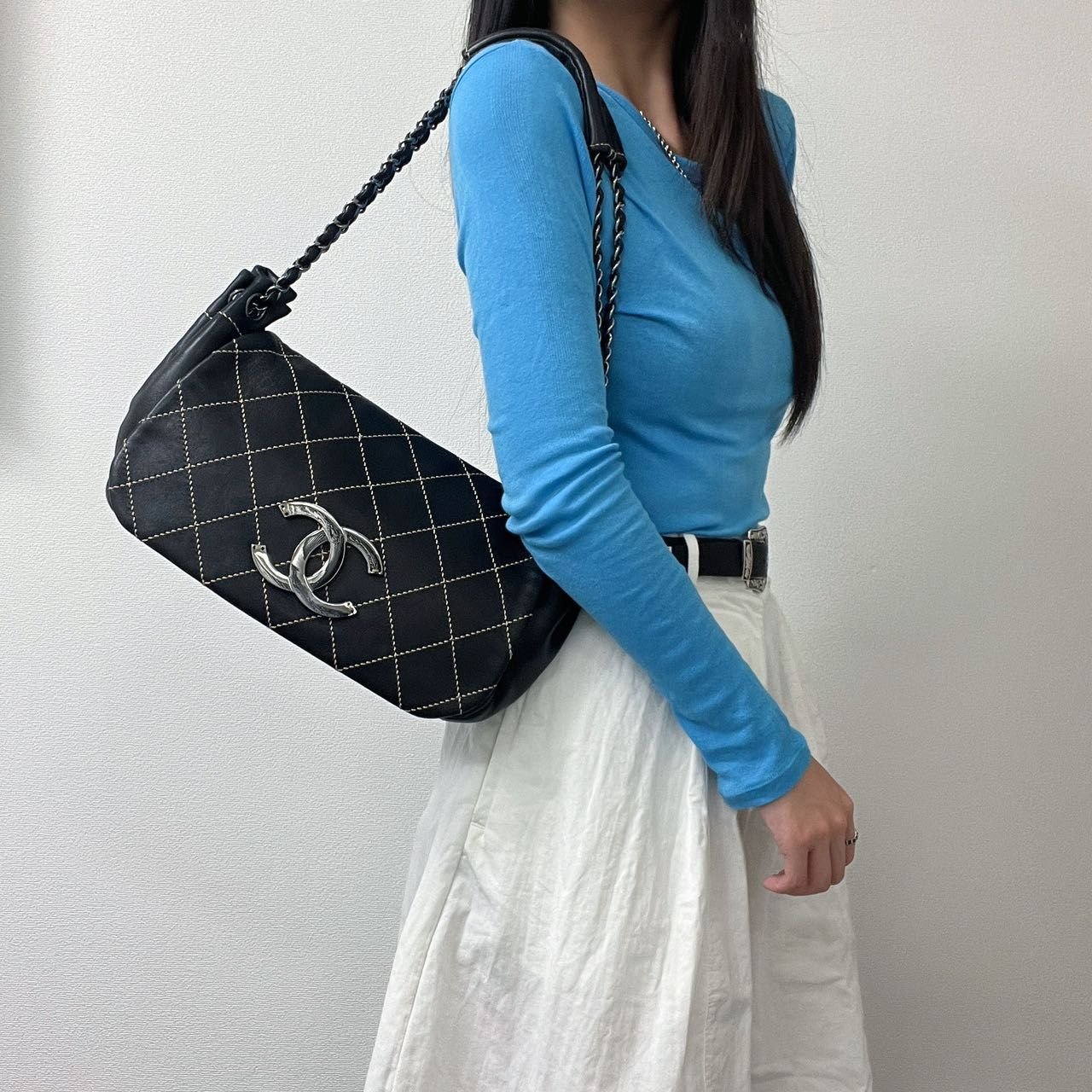 CHANEL シャネル ココマーク ワイルドステッチ チェーンショルダーバッグ レディース ９番台【中古商品】Shoulderbag HIBUOCHI  VINTAGE - メルカリ