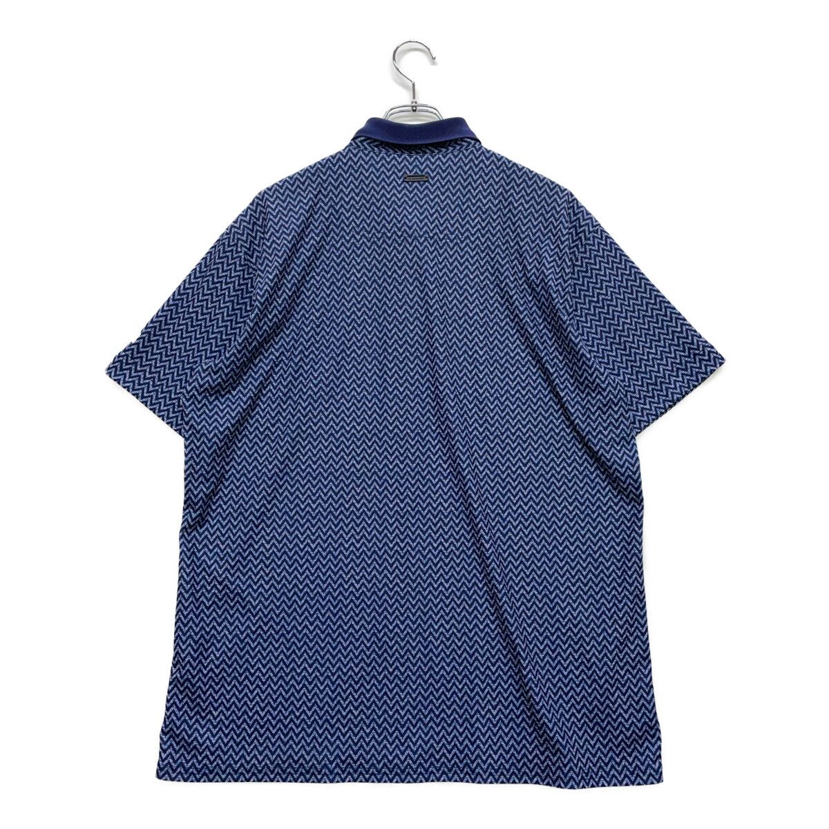 St.Andrews - coco 中古 セントアンドリュース StANDREWS メンズ 半袖ポロシャツ 3L ネイビー 紺 ボタンダウン 総柄 大きい 中古 メンズ セントアンドリュース StANDREWS 半袖ポロシャツ 3L