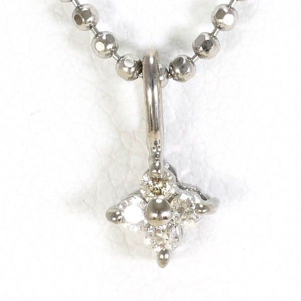 K18WG ネックレス NECKLACE ダイヤ 0.05 総重量約3.2g 約50cm