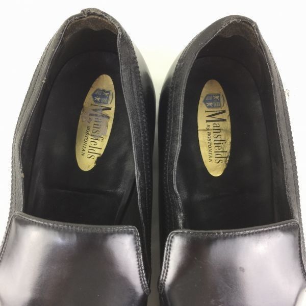 80s-90s?/Vintage　Mansfields【10.5D/B　28.0〈黒/BLACK/ブラック】　スリッポン　ビジネス　ヴァンプシューズ/men's 管NO.ZC-29 80s-90s?/Vintage Mansfields【10.5D/B 28.0〈黒/BLACK】 スリッポン
