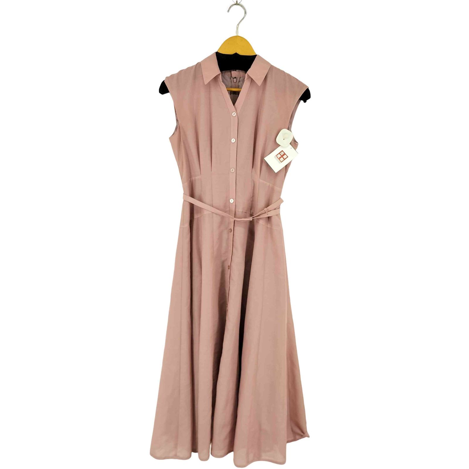 アプワイザーリッシェ 洗えるパール釦シアーシャツワンピース　ブルー　サイズ0 新品タグ付】洗えるパール釦シアーシャツワンピース