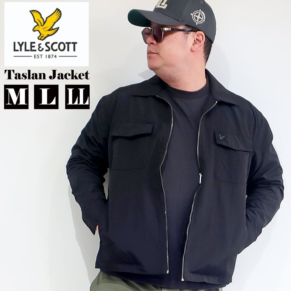 【LYLEu0026SCOTT/ライル＆スコット】メンズ ブランド ジャケット ブルゾン アウター 薄手 ナイロン ゆったり レギュラーシルエット 紳士 男性 M L LL ブラック カーキ ピンク レディース ユニセックス ペア オススメ 春 秋 冬10001828