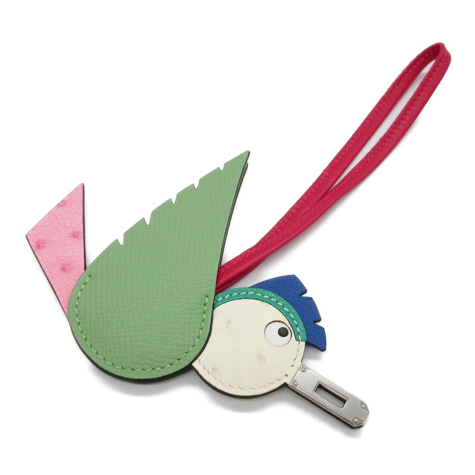 エルメス HERMES チャーム バーディ ナタ/ヴェールクリケット/フューシャピンク ナタ/ヴェールクリケット/フューシャヒ レザー バーディ ナタ/ヴェールクリケット/フューシャピンク レディー