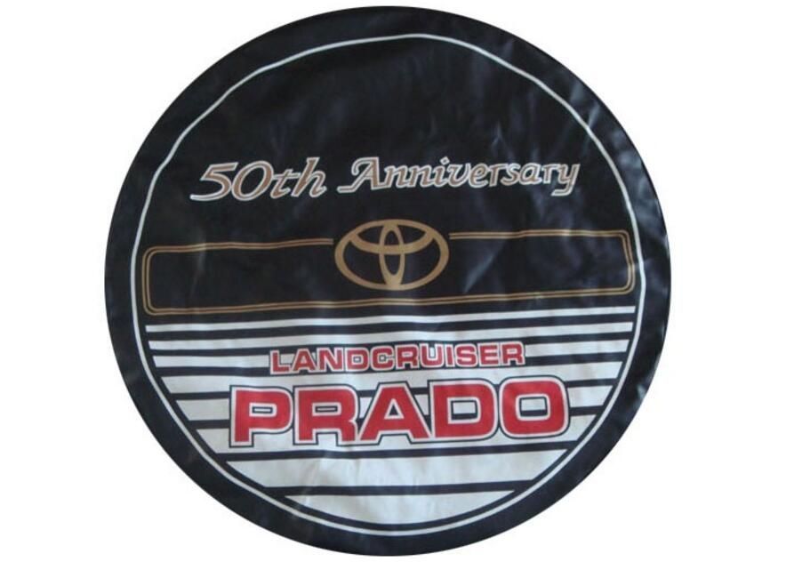 新品！ 海外仕様 トヨタ PRADO ロゴ スペアタイヤカバー PVCレザー製 汎用R14/R15/R16/R17 Toyota