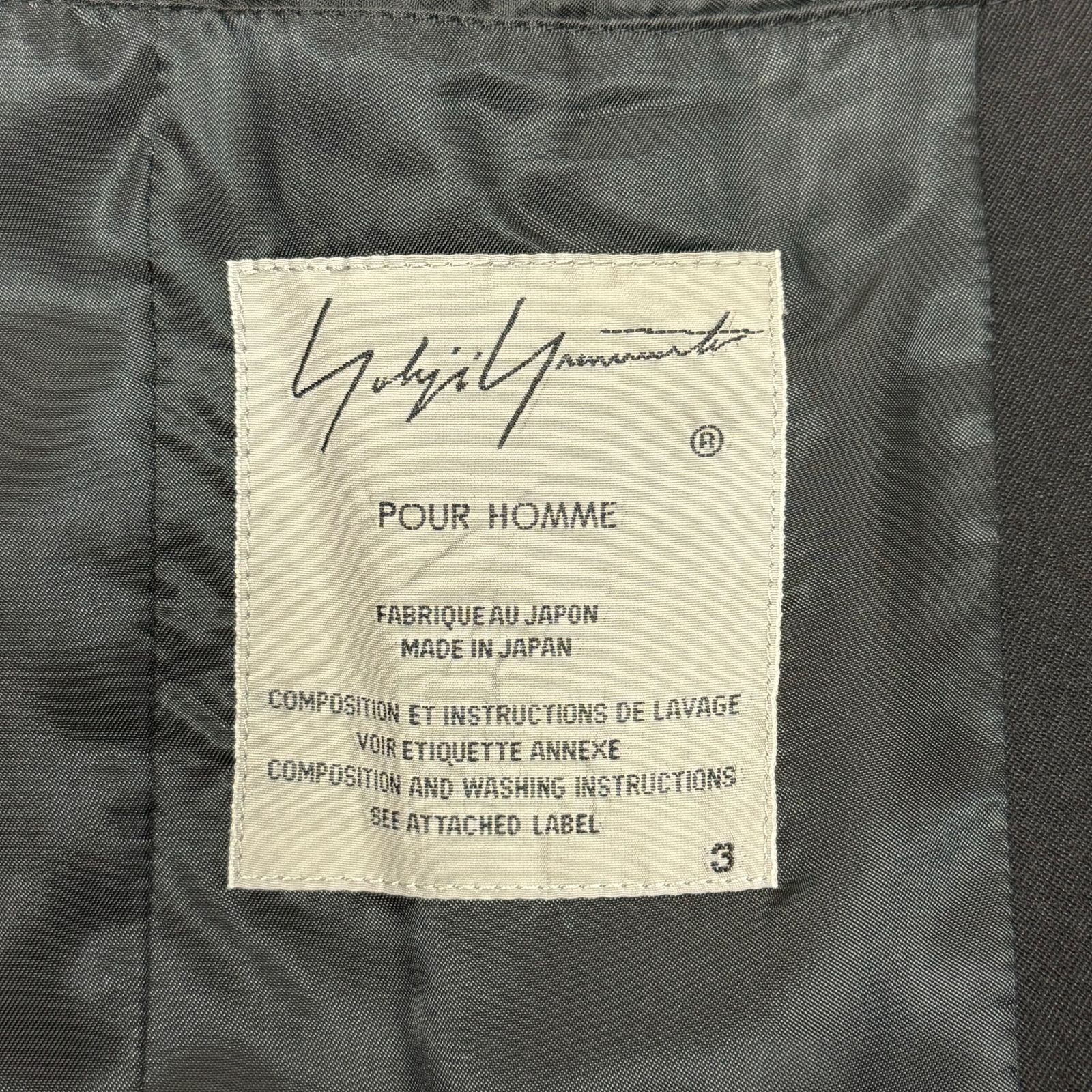 yohji yamamoto POUR HOMME 3B Peaked lapel Jacket HC-J19-100