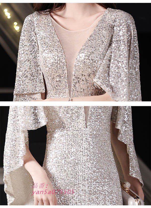 マーメイドドレス 大人 ピアノ 発表会 ロングドレス 小さいサイズ キラキラ フ yan5a075505 NICORILABO_COM