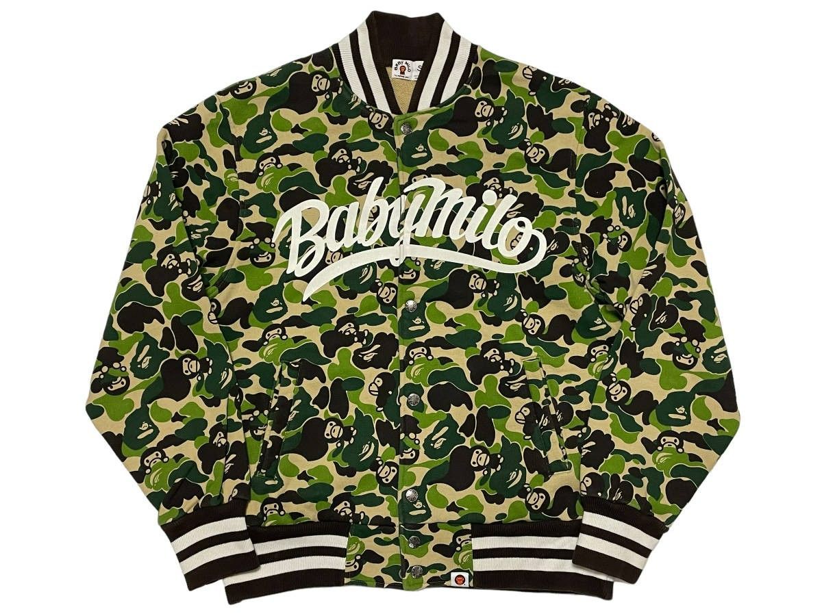 アベイシングエイプ　スウェット　スタジャン　ジャケット　マイロ　APE　BAPE A BATHING APE - A BATHING APE アベイシングエイプ BAPE Patch