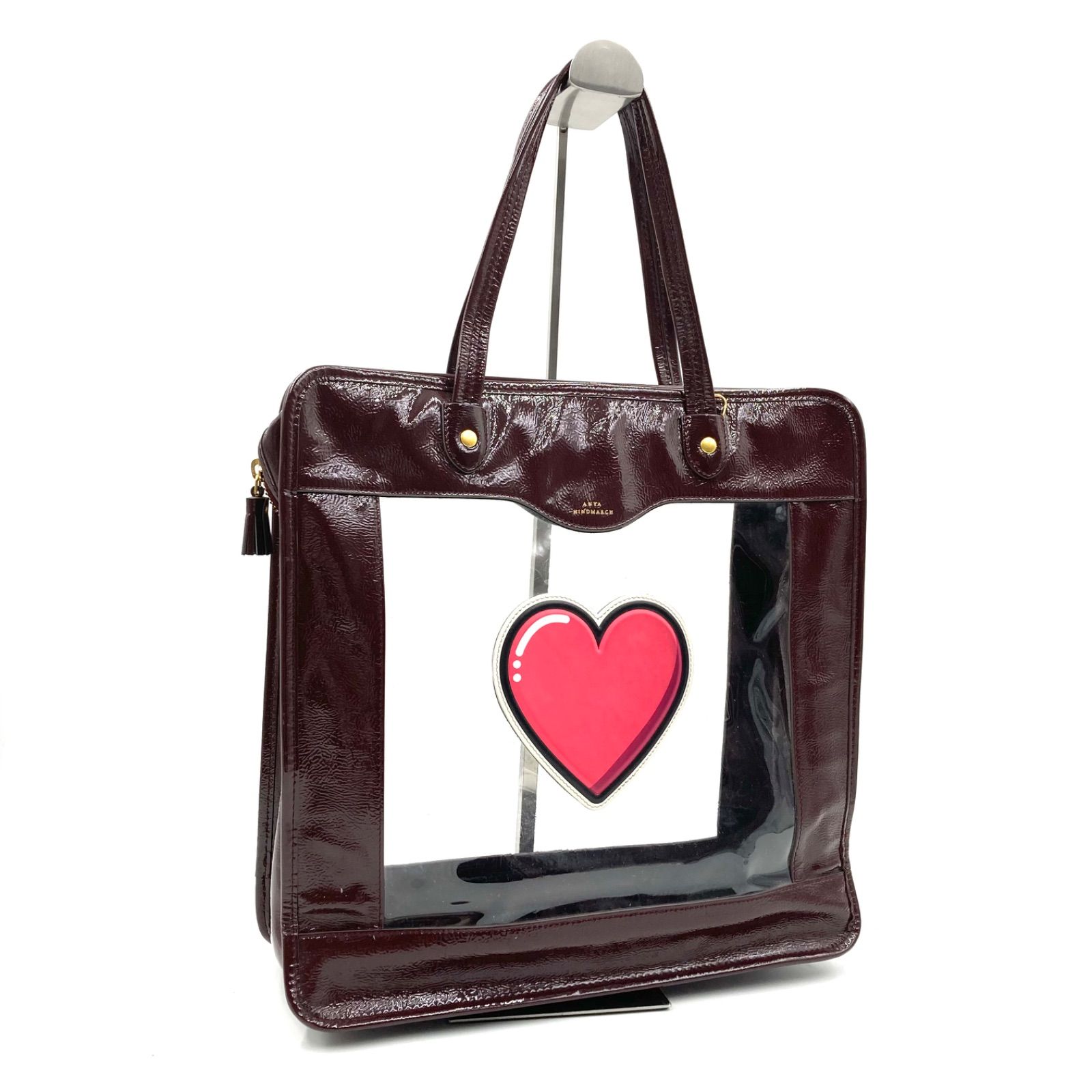 □極美品□ANYA HINDMARCH アニヤハインドマーチ クリアートバッグ 
