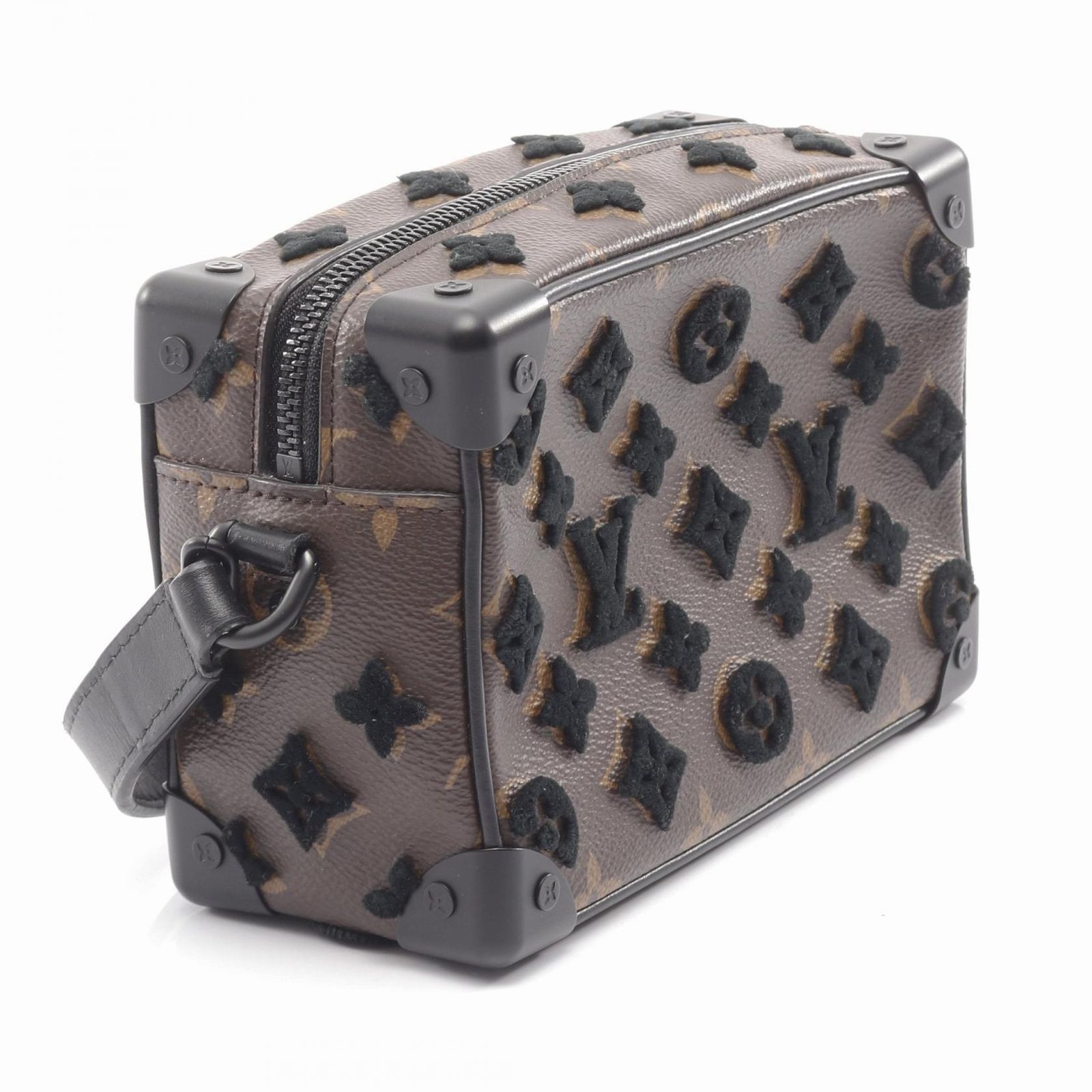 ルイ ヴィトン LOUIS VUITTON ショルダーバッグ ミニ ソフトトランク M68970 ノワール PVCコーティングキャンバス レザー ミニ ソフトトランク メンズ Used B